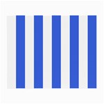 Vertical Stripes - White and Royal Blue Small Glasses Cloth (2 Sides)
