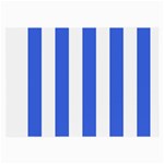 Vertical Stripes - White and Royal Blue Large Glasses Cloth