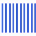 Vertical Stripes - White and Royal Blue Collage 8  x 10 