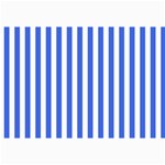 Vertical Stripes - White and Royal Blue Collage 12  x 18 