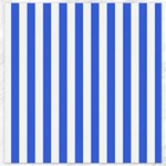 Vertical Stripes - White and Royal Blue Canvas 12  x 12 
