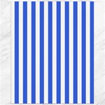 Vertical Stripes - White and Royal Blue Canvas 16  x 20 