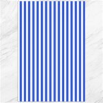 Vertical Stripes - White and Royal Blue Canvas 24  x 36 
