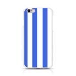 Vertical Stripes - White and Royal Blue Apple iPhone 6/6S Silicone Case (Transparent)