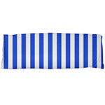 Vertical Stripes - White and Royal Blue Body Pillow Case (Dakimakura) (One Side)