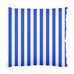 Vertical Stripes - White and Royal Blue Standard Cushion Case (Two Sides)