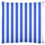 Vertical Stripes - White and Royal Blue Large Cushion Case (One Side)
