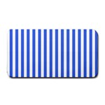 Vertical Stripes - White and Royal Blue Medium Bar Mat