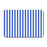 Vertical Stripes - White and Royal Blue Plate Mat