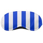 Vertical Stripes - White and Royal Blue Sleeping Mask