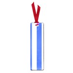 Vertical Stripes - White and Royal Blue Small Book Mark