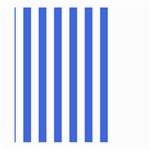 Vertical Stripes - White and Royal Blue Large Garden Flag (Two Sides)