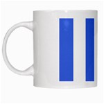 Vertical Stripes - White and Royal Blue White Mug
