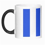 Vertical Stripes - White and Royal Blue Morph Mug