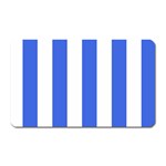 Vertical Stripes - White and Royal Blue Magnet (Rectangular)