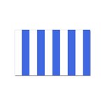 Vertical Stripes - White and Royal Blue Sticker Rectangular (10 pack)
