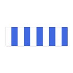 Vertical Stripes - White and Royal Blue Sticker Bumper (10 pack)