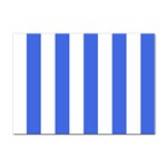 Vertical Stripes - White and Royal Blue Sticker A4 (100 pack)