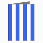 Vertical Stripes - White and Royal Blue Greeting Cards (Pkg of 8)