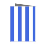 Vertical Stripes - White and Royal Blue Mini Greeting Cards (Pkg of 8)