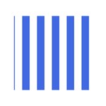 Vertical Stripes - White and Royal Blue Greeting Card 5  x 7 