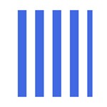 Vertical Stripes - White and Royal Blue Greeting Card 4.5  x 6 