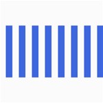 Vertical Stripes - White and Royal Blue 4  x 8  Photo Cards