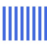 Vertical Stripes - White and Royal Blue Birthday Cake 3D Greeting Card (7x5)