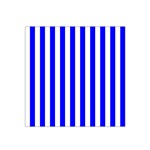 Vertical Stripes - White and Blue Satin Bandana Scarf