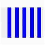 Vertical Stripes - White and Blue Large Glasses Cloth (2 Sides)