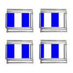 Vertical Stripes - White and Blue 9mm Italian Charm (4 pack)