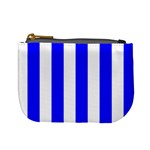 Vertical Stripes - White and Blue Mini Coin Purse