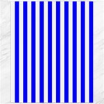 Vertical Stripes - White and Blue Canvas 11  x 14 