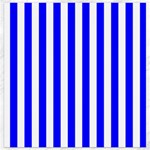 Vertical Stripes - White and Blue Canvas 12  x 12 