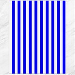 Vertical Stripes - White and Blue Canvas 12  x 16 