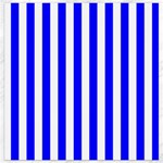 Vertical Stripes - White and Blue Canvas 16  x 16 