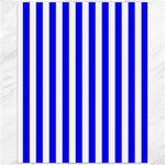 Vertical Stripes - White and Blue Canvas 16  x 20 