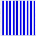 Vertical Stripes - White and Blue Canvas 20  x 20 