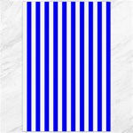 Vertical Stripes - White and Blue Canvas 20  x 30 