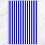 Vertical Stripes - White and Blue Canvas 24  x 36 