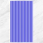 Vertical Stripes - White and Blue Canvas 40  x 72 