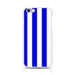 Vertical Stripes - White and Blue Apple iPhone 6/6S Silicone Case (Transparent)