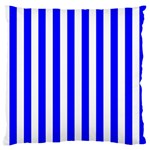 Vertical Stripes - White and Blue Standard Flano Cushion Case (Two Sides)