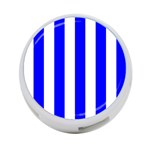 Vertical Stripes - White and Blue 4-Port USB Hub (Two Sides)