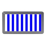 Vertical Stripes - White and Blue Memory Card Reader (Mini)
