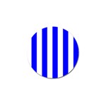 Vertical Stripes - White and Blue Golf Ball Marker (4 pack)
