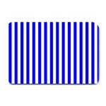 Vertical Stripes - White and Blue Plate Mat