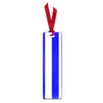 Vertical Stripes - White and Blue Small Book Mark