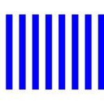 Vertical Stripes - White and Blue Birthday Cake 3D Greeting Card (7x5)