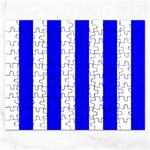 Vertical Stripes - White and Blue Jigsaw Puzzle (Rectangular)